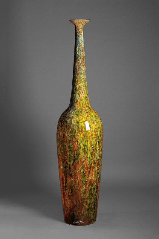 Contemporary babylonian flute Vert orange rouge