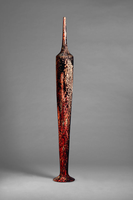   Neoclassical flute profiled Florale noir