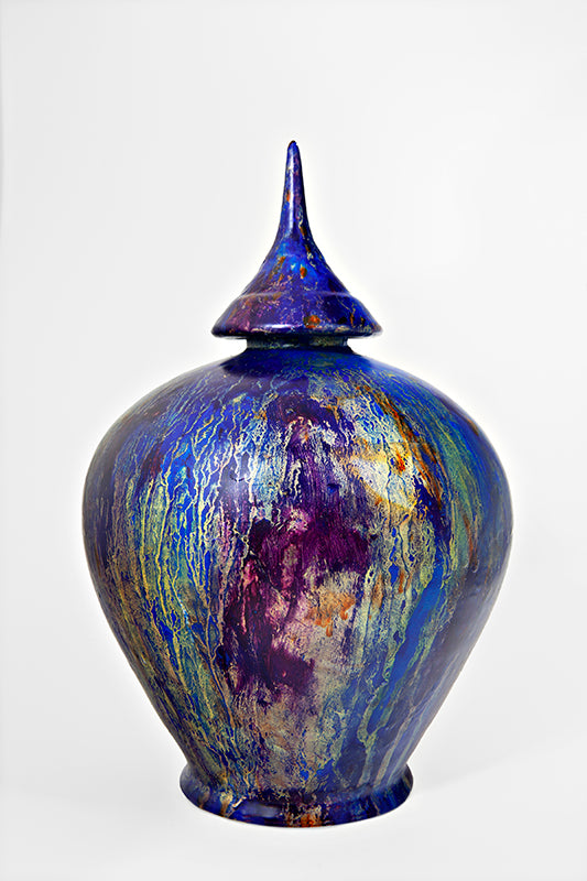  Balloon jar  Bleu polychromique