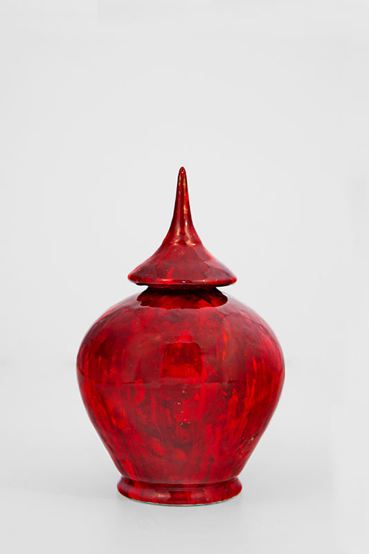 Balloon jar Rouge marbré 