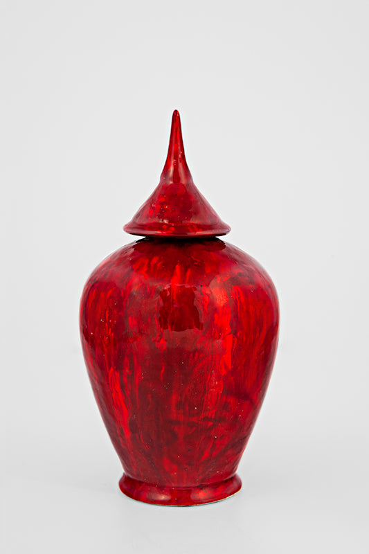 Balloon jar Rouge marbré 