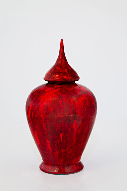 Balloon jar Rouge marbré 