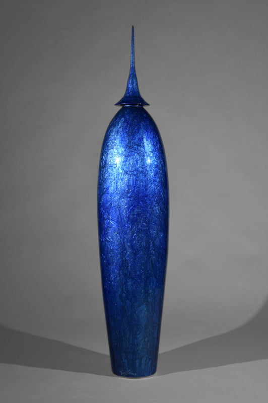 Neoclassical jar Aube heure bleue métallique