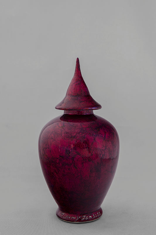 Contemporary jar Violet reflet bleuté
