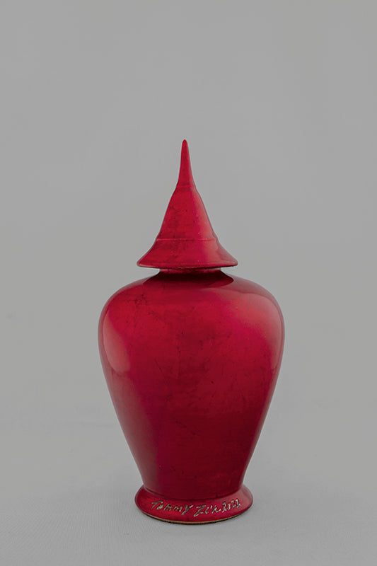 Contemporary jar Rouge écarlate 