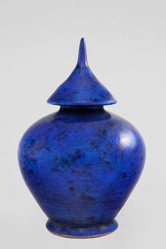 Contemporary jar Bleu volcanique 