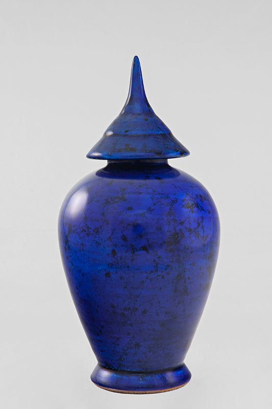 Contemporary jar Bleu volcanique sold