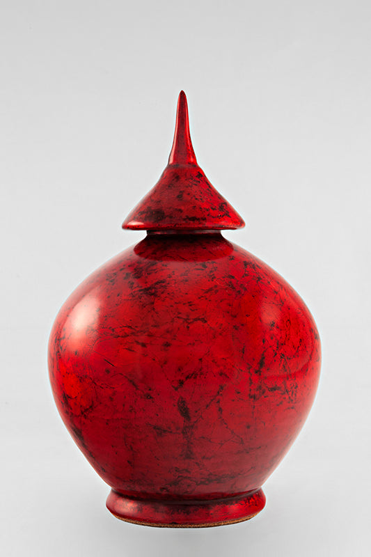 Contemporary Jar Rouge magma