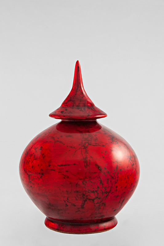 Contemporary jar Rouge magma