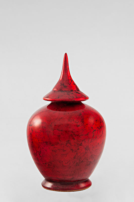 Contemporary  jar Rouge magma