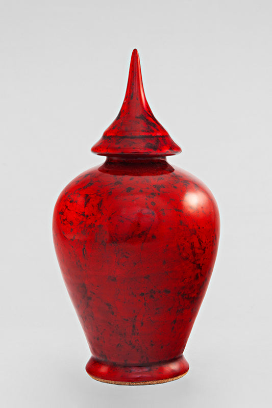 Contemporary jar Rouge magma sold
